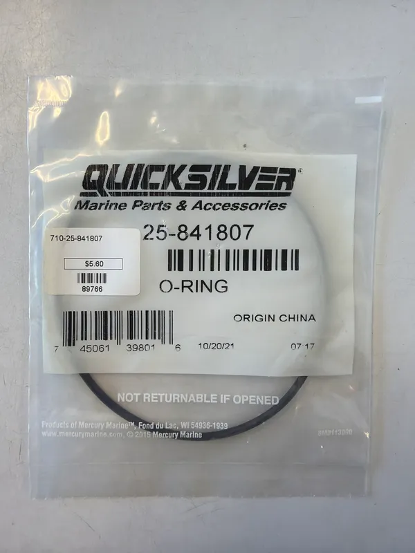 Mercury Marine 25-841807 Sea Water Pump O-Ring Zz