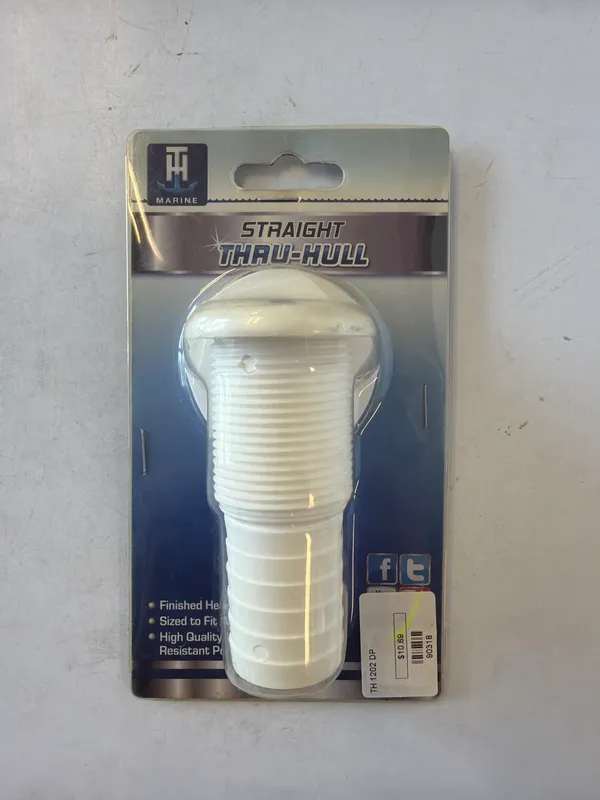 Thru Hull 1-1/8 Straight. White