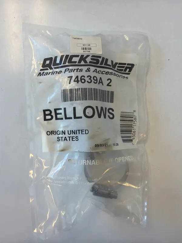 Quicksilver 74639A2 Shift Cable Bellows Assembly for MerCruiser Sterndrives