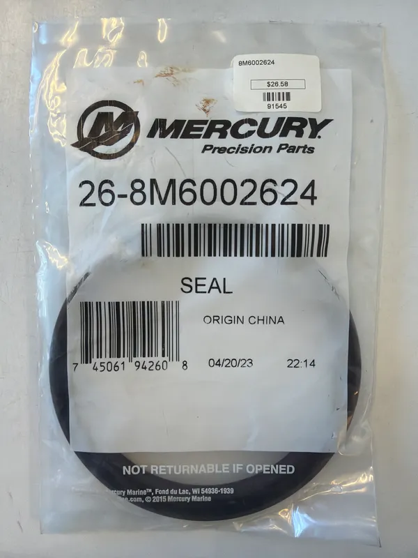 Mercury Marine 8M6002624 Seal - Rear Main Merc