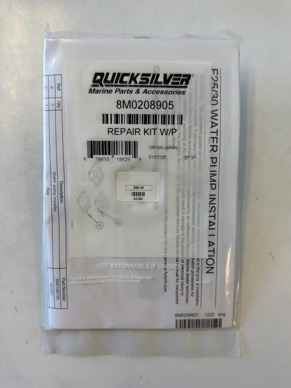 8M0208905 Repair Kit W/P