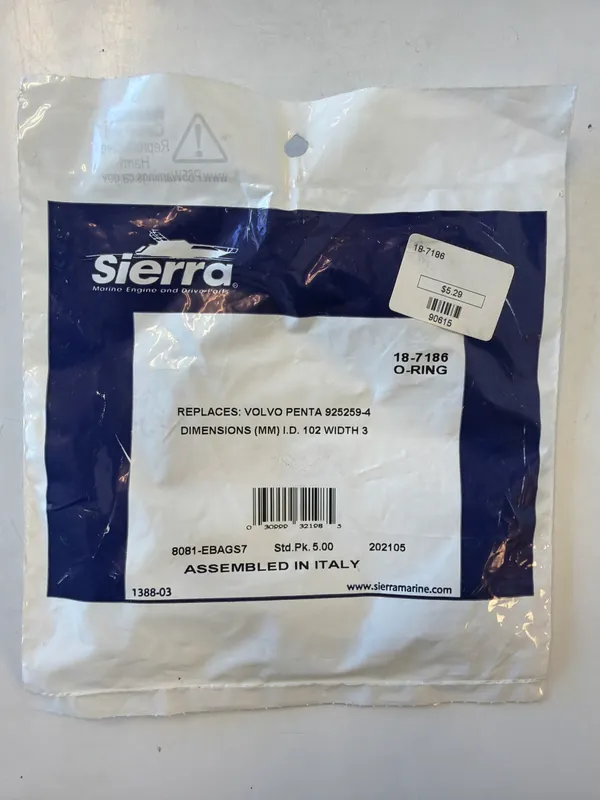 Sierra 18-7186 O Ring Volvo 925259-4 (5-Pack)