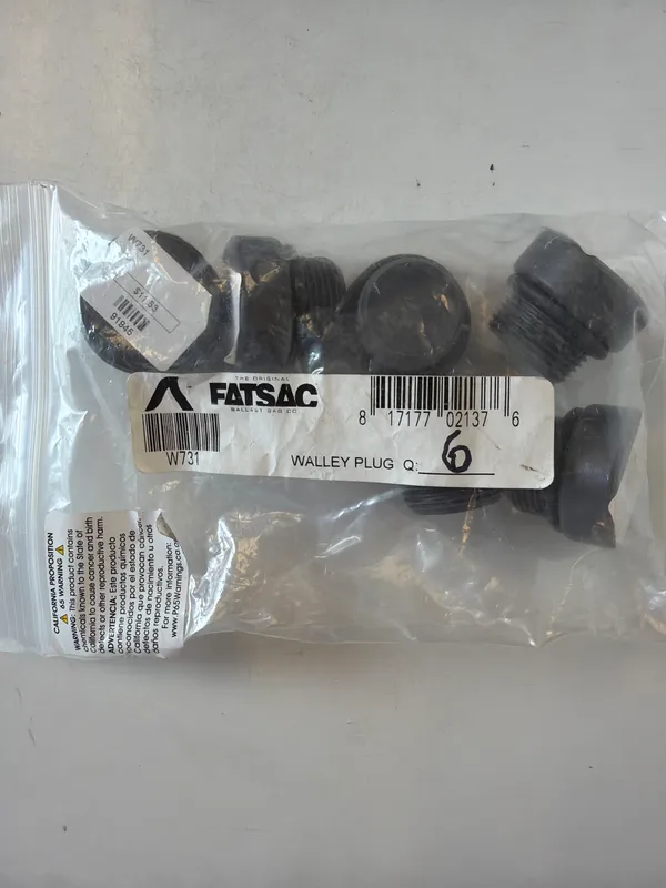 Fat Sac Plug -- Sac Valve Threads --
with O-Rings