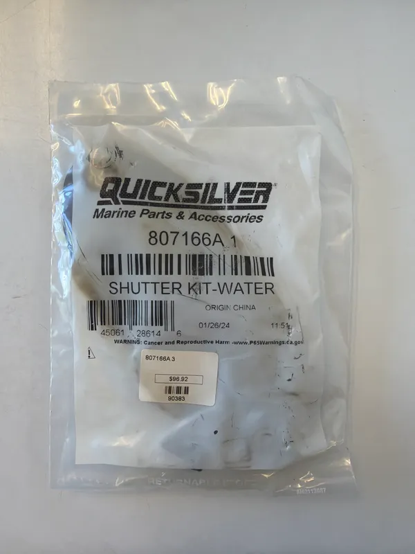 Mercury Marine 807166A3 W Shutter Asy (1 Pair/Bg) MZ