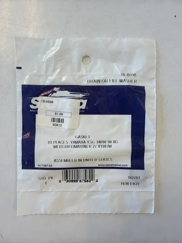 Sierra 18-4698 Watergasket Drain Or Fill Ya