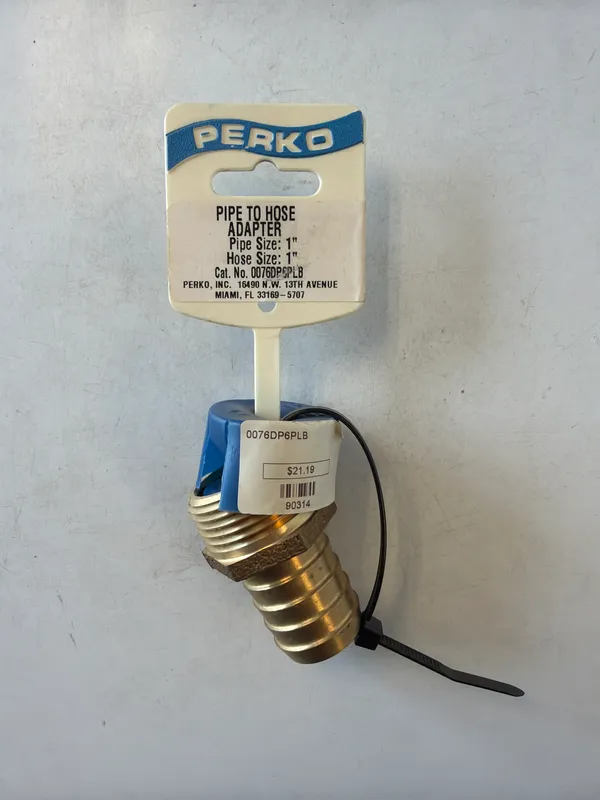 Perko 0076DP6PLB Cast Bronze Pipe-to-Hose Adapter, 1 in Hose x 1 in Pipe