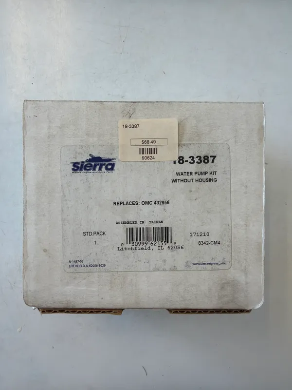 Sierra 18-3387 Water Pump Kit without Housing for Johnson / Evinrude 432956