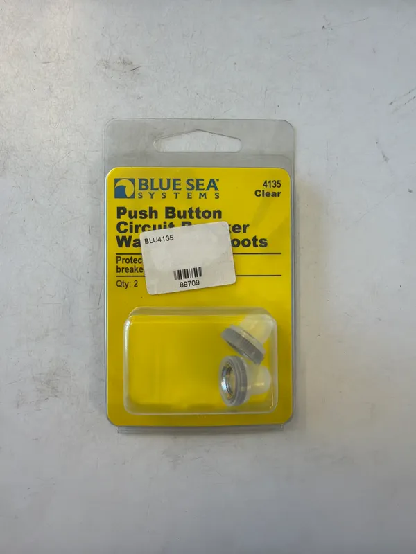 Blue Sea Systems 4135 Clear Push Button Reset Circuit Breaker Boots, 2-Pack