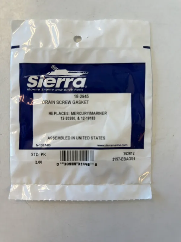 Sierra 18-2945 Gasket-Drain Brp#307552 (2-Pack)