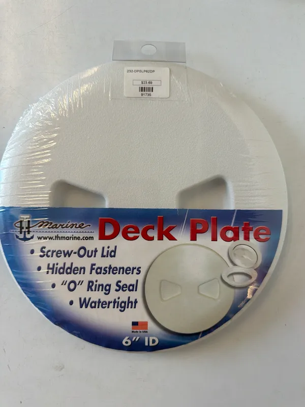 Designer Deck Plate 6" White