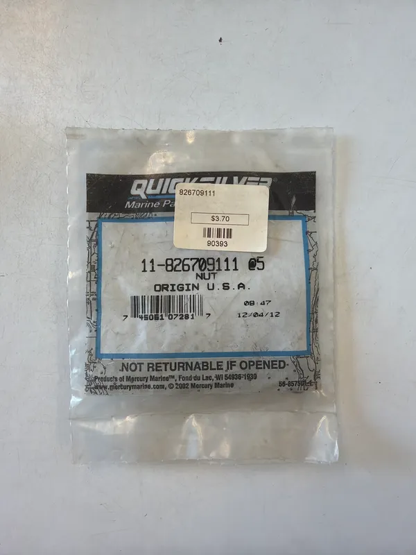 Mercury Marine 826709111 Nut (5-Pack)