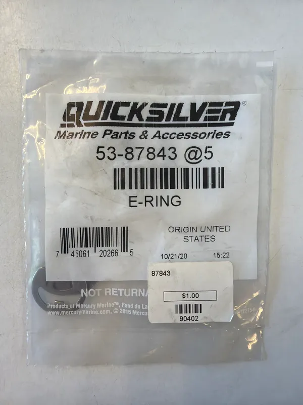 Mercury Marine 87843 Oil Reservoir E-Ring