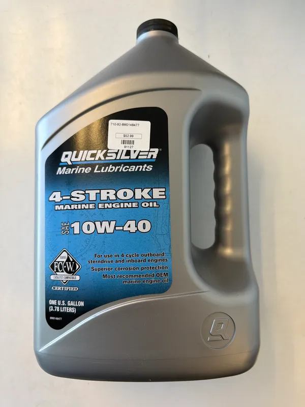 Mercury / Quicksilver 8M0148477 10W-40 4-Stroke Marine Engine Oil, 1 Gallon
