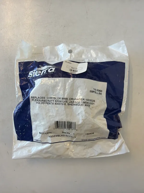 Sierra 18-3060 Water Pump Impeller for Volvo Penta, OMC and Crusader