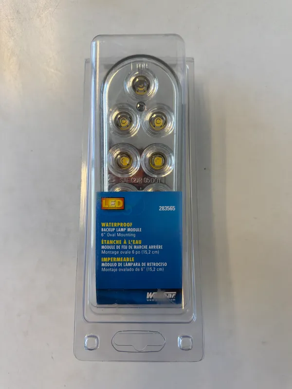 Back Up Light LED Oval Clear 6"
