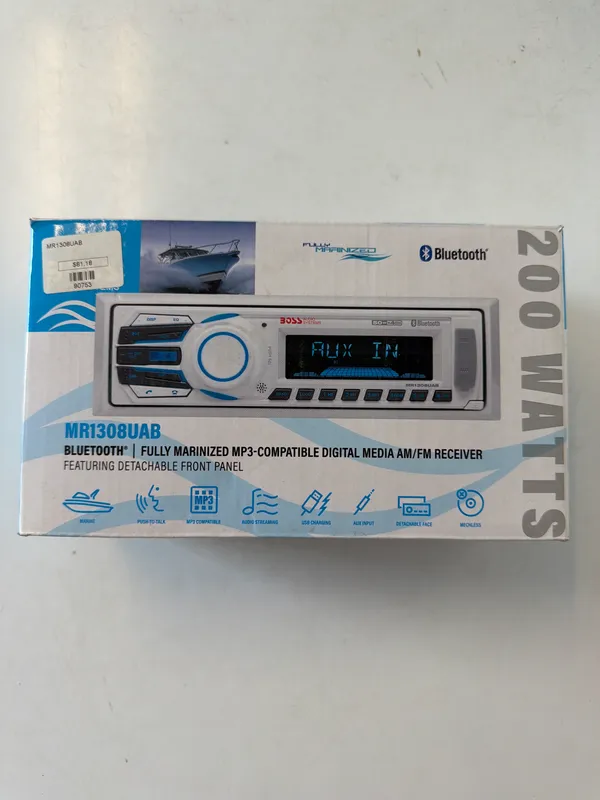 BOSS Audio MR1308UAB Weatherproof Bluetooth Marine Receiver