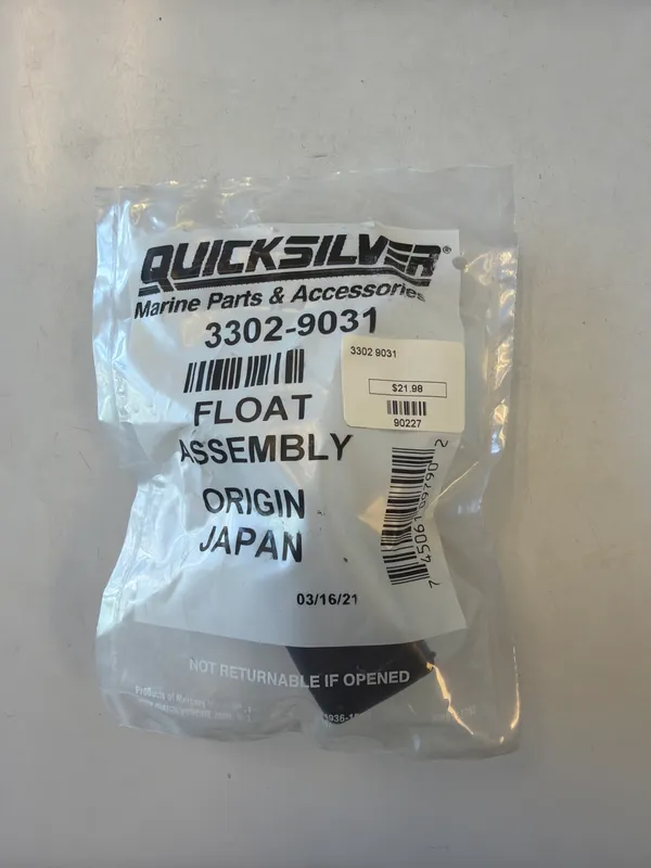 Mercury Marine 33029031 Float Assembly