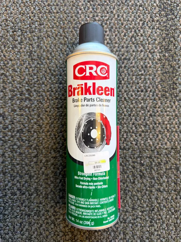 CRC 05089 Brakleen Non-Flammable Brake Parts Cleaner, 20 oz Aerosol