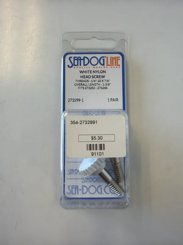 Head Screw White 1/4-20x7/8"