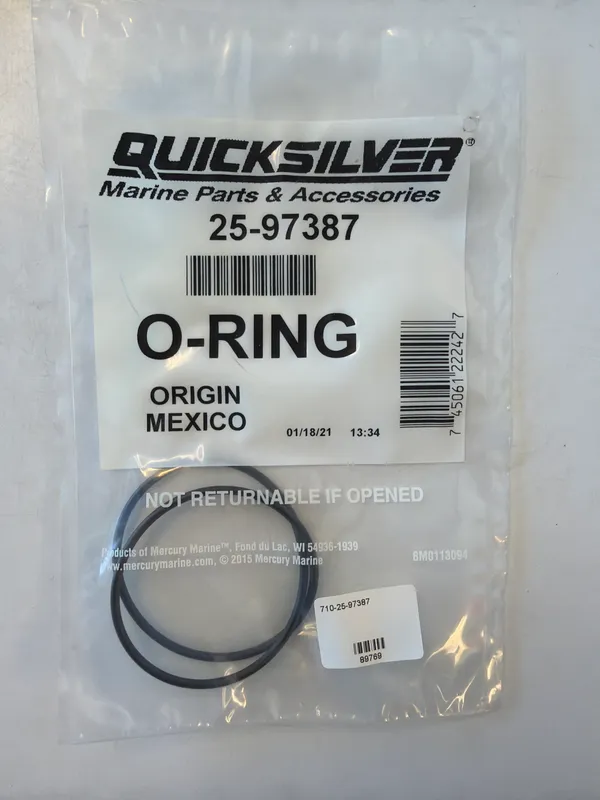 Mercury Marine 25-97387 O Ring-Top Cover-Bravos Zz