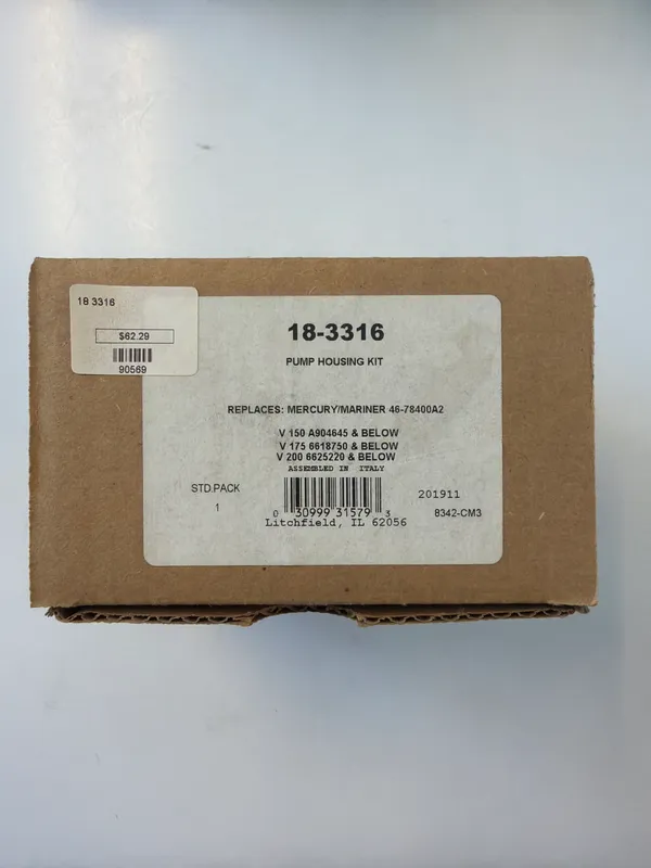 Sierra 18-3316 Water Pump Kit Mc#46-96148A 8